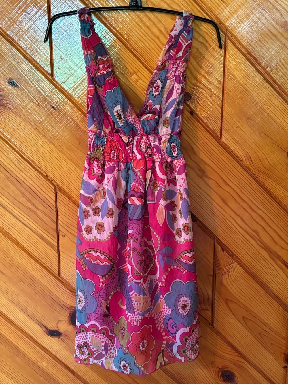 Fire Los Angeles Bright Pink Floral Dress